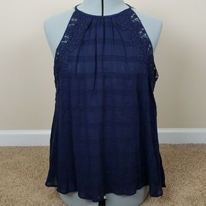 Sophie Max Linen navy blouse